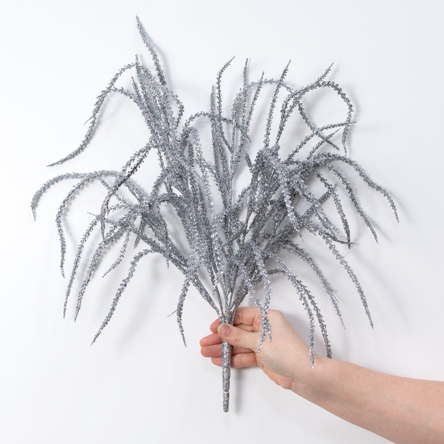 22 Inch Willow with Glittered Silver