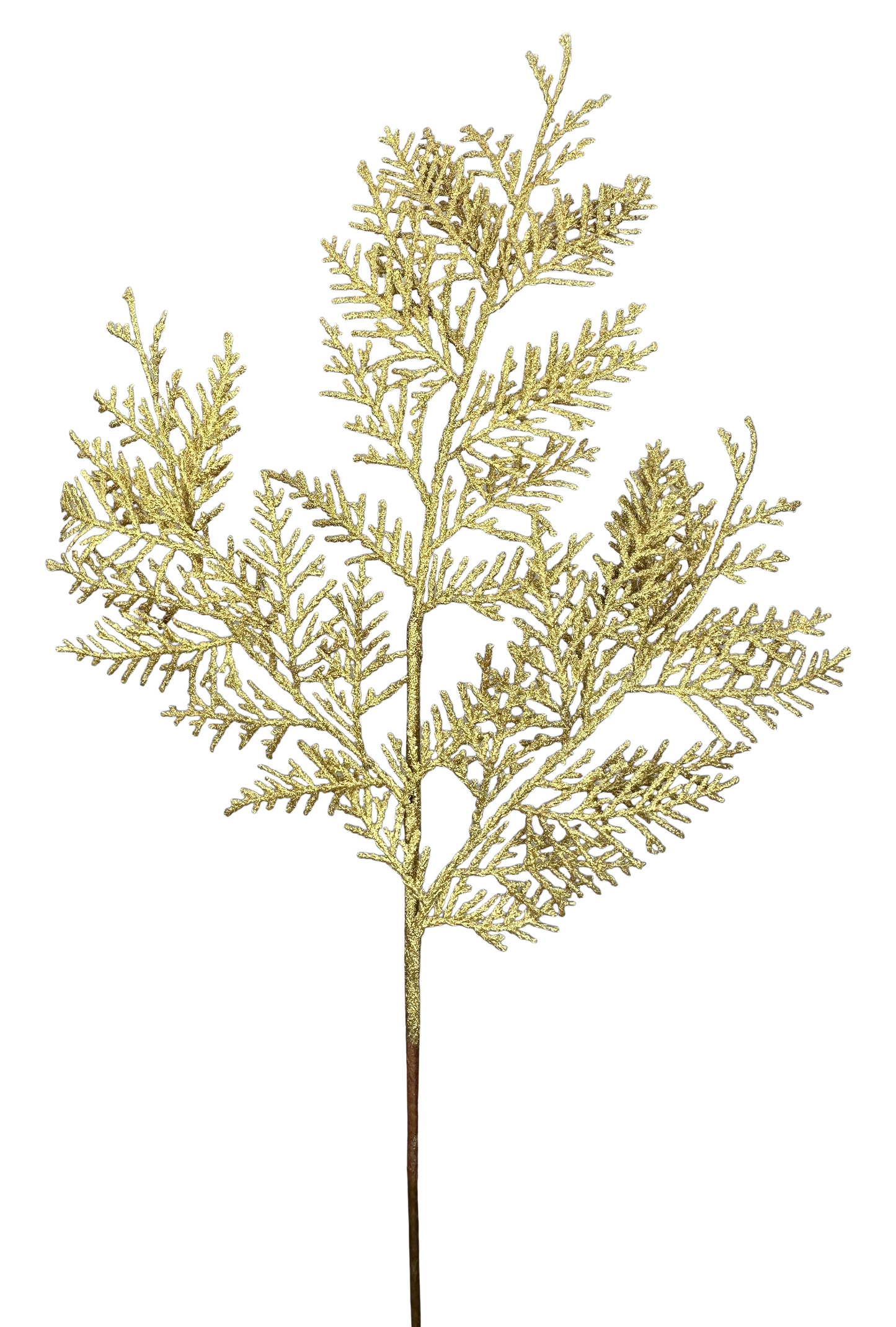 24 Inch Glitter Cedar Spray - Gold