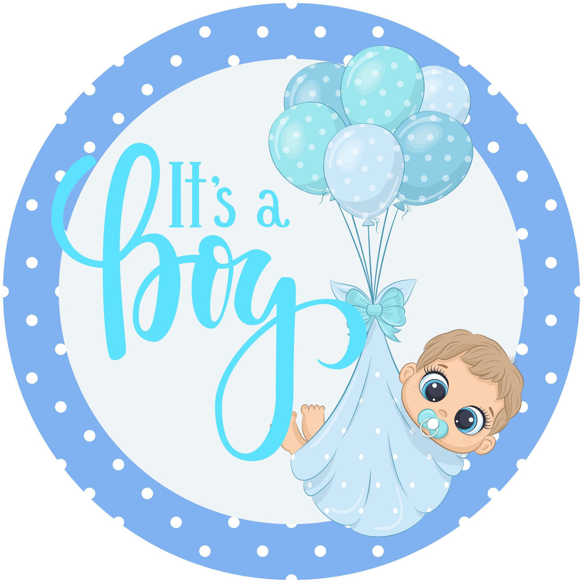 It's a Boy Baby Shower Metal Sign USA –1