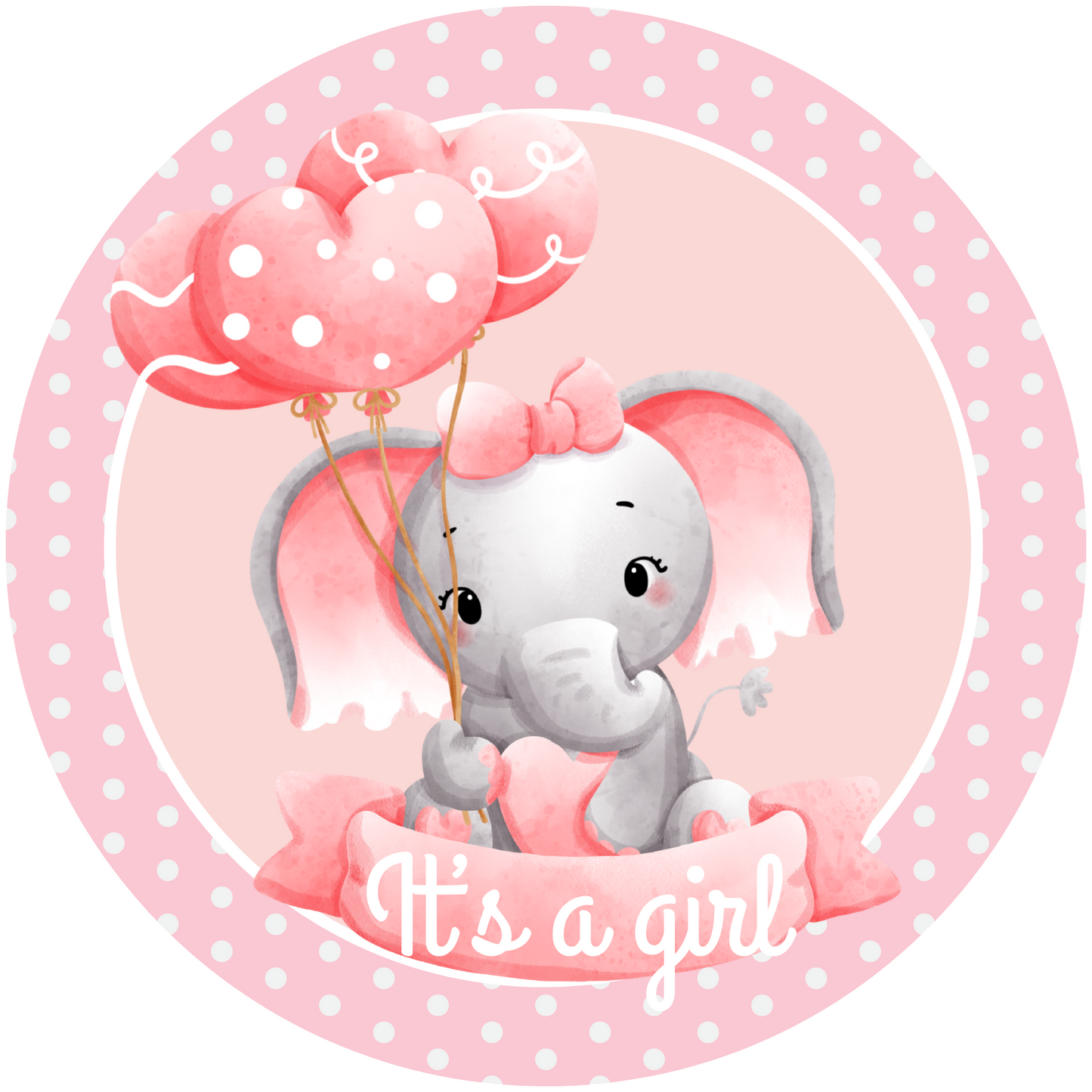 It's a Girl Baby Shower Metal / Vinyl Sign - Made in USA