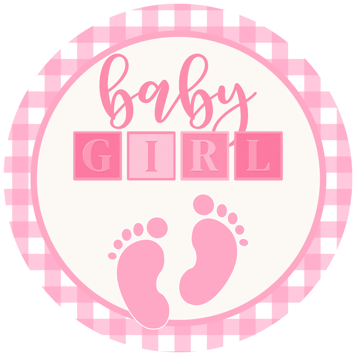 Baby Girl Baby Shower Metal / Vinyl Sign - Made in USA