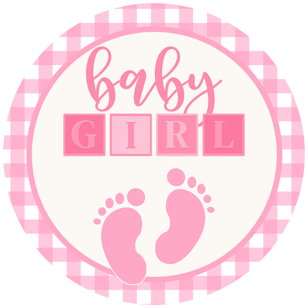 Baby Girl - Baby Shower Metal Sign: Made In USA