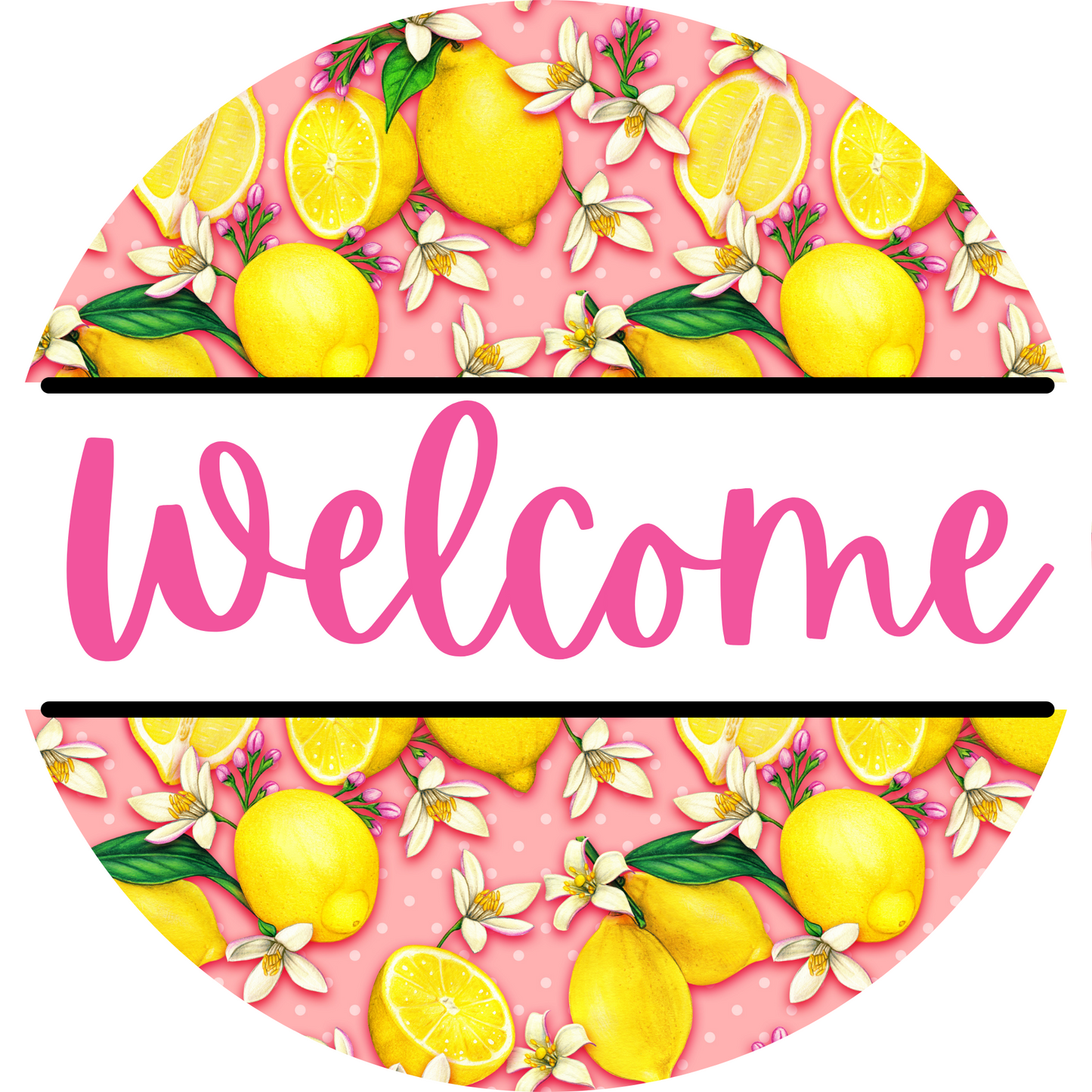 Welcome Lemon Metal / Vinyl Sign - Made in USA