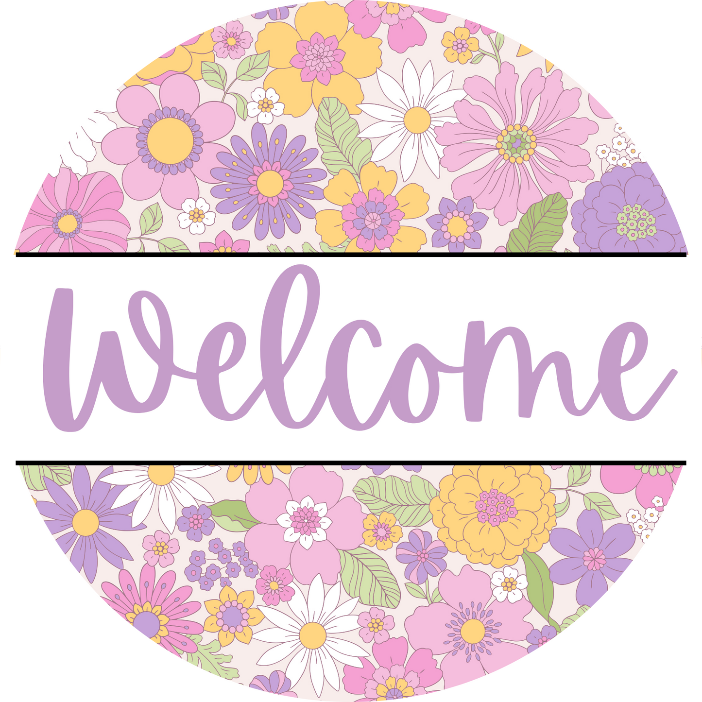 Welcome Flowers Metal / Vinyl Sign - Made in USA
