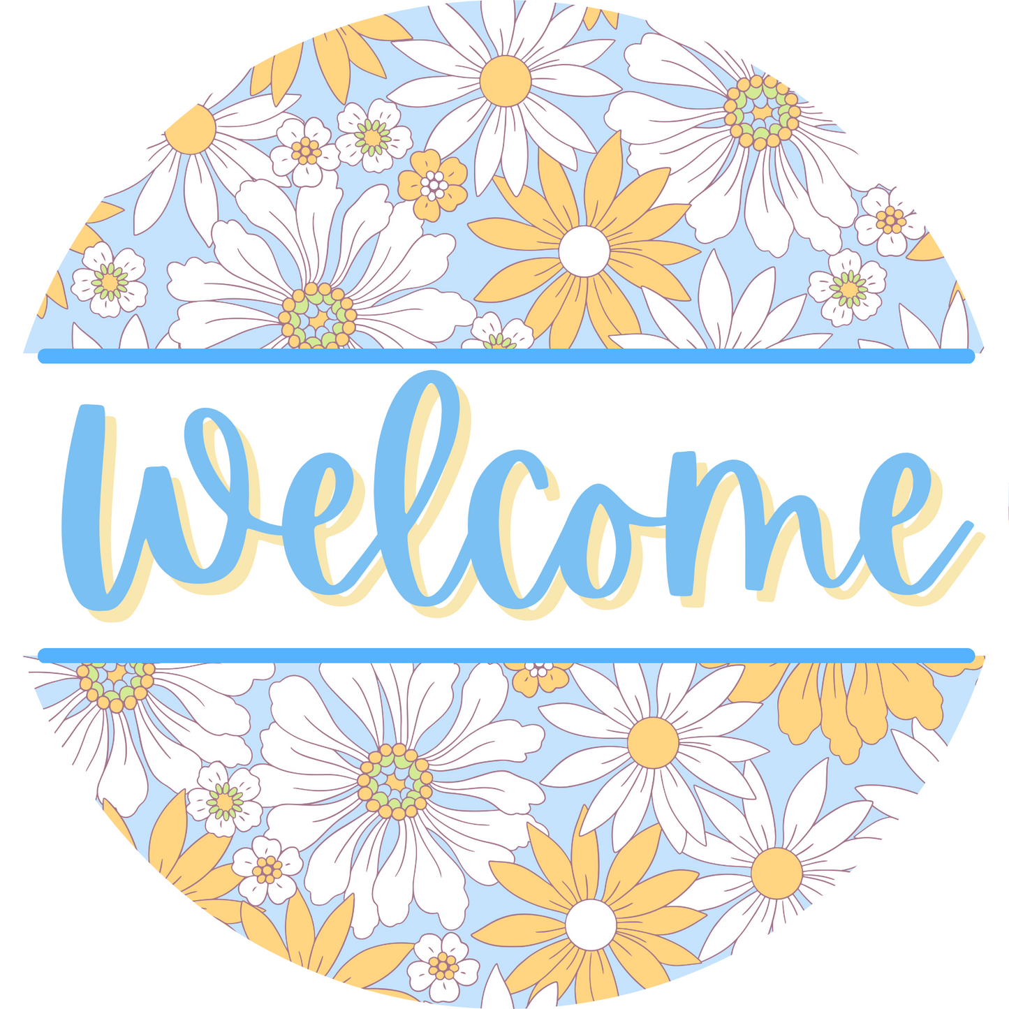Welcome Flowers Metal / Vinyl Sign - Made in USA