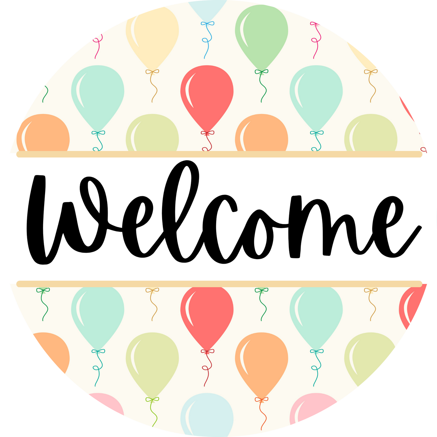 Welcome Balloons Metal / Vinyl Sign - Made in USA