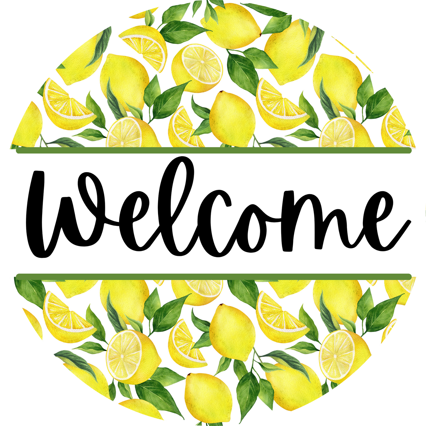 Welcome Lemon Metal / Vinyl Sign - Made in USA