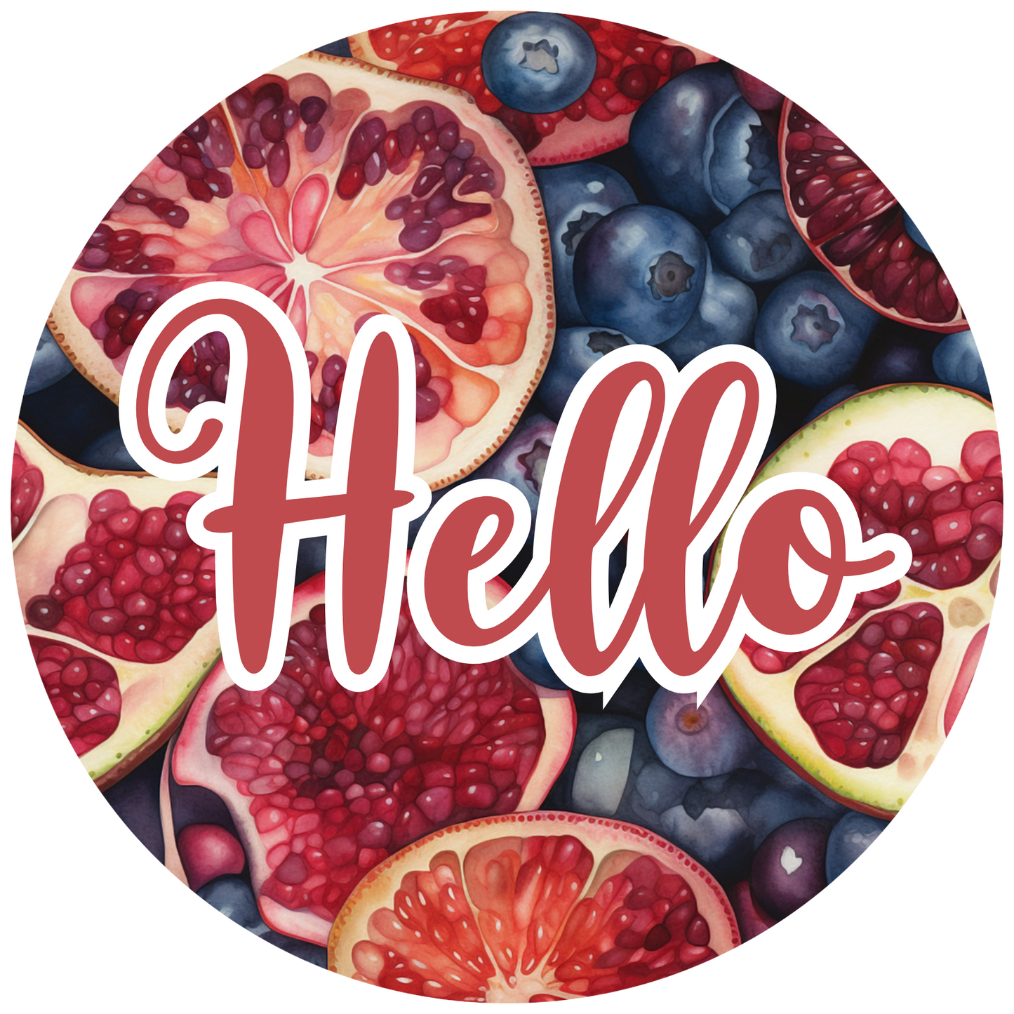 Hello Pomegranate Metal / Vinyl Sign - Made in USA