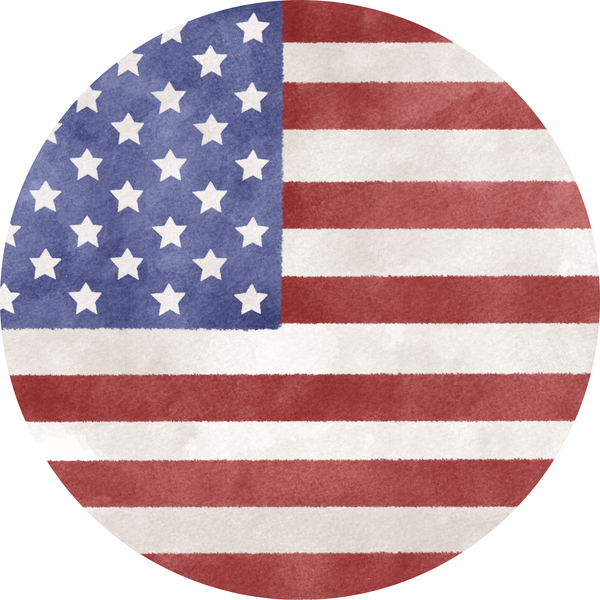 USA Flag Metal Sign: Made In USA