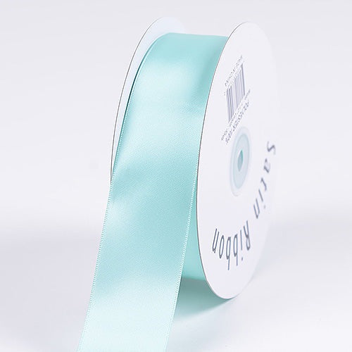 Aqua Blue - Satin Ribbon Single Face - ( 1 - 1/2 Inch | 50 Yards ) BBCrafts.com