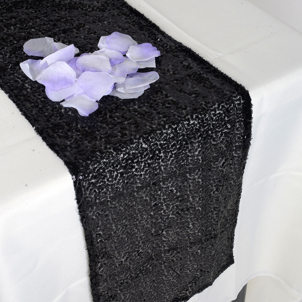 Black Duchess Sequin Table Runner BBCrafts.com