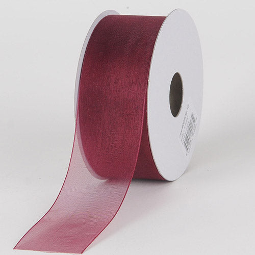 Burgundy - Sheer Organza Ribbon - ( 5/8 inch | 25 Yards )