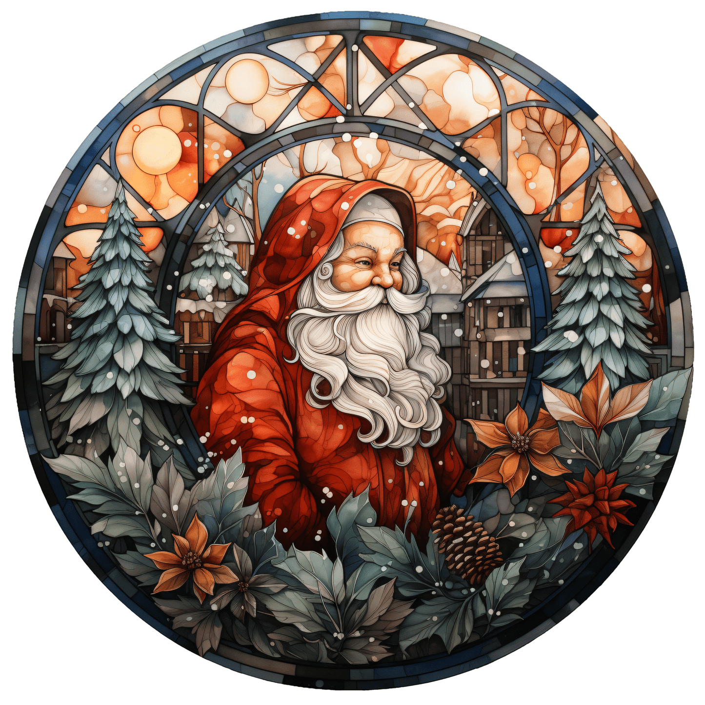 Christmas Santa Metal / Vinyl Sign - Made in USA