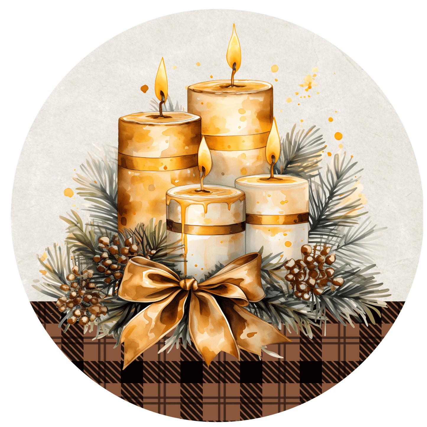 Christmas Candles Metal / Vinyl Sign - Made in USA