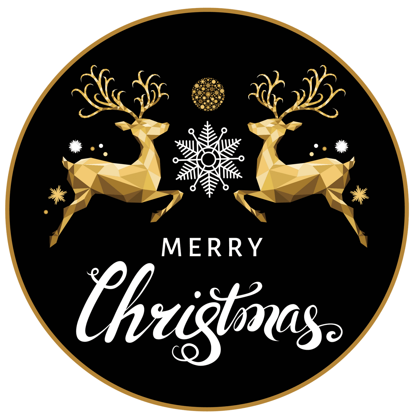 Christmas Deer Merry Christmas Metal / Vinyl Sign - Made in USA