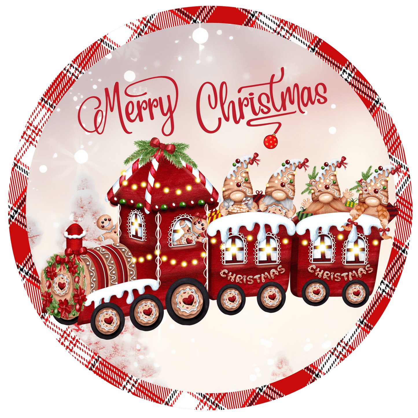 Christmas Merry Christmas Train Metal / Vinyl Sign - Made in USA