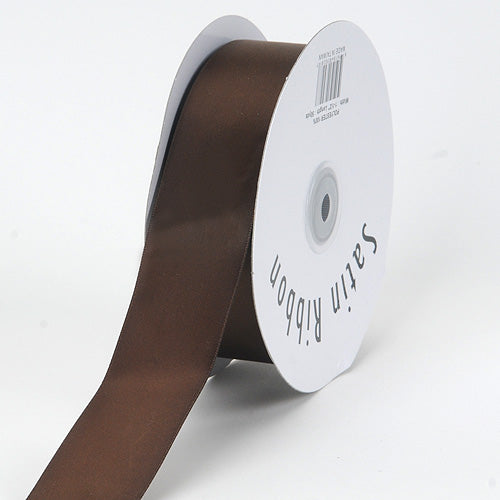 Chocolate - Satin Ribbon Single Face - ( 1 - 1/2 Inch | 50 Yards ) BBCrafts.com
