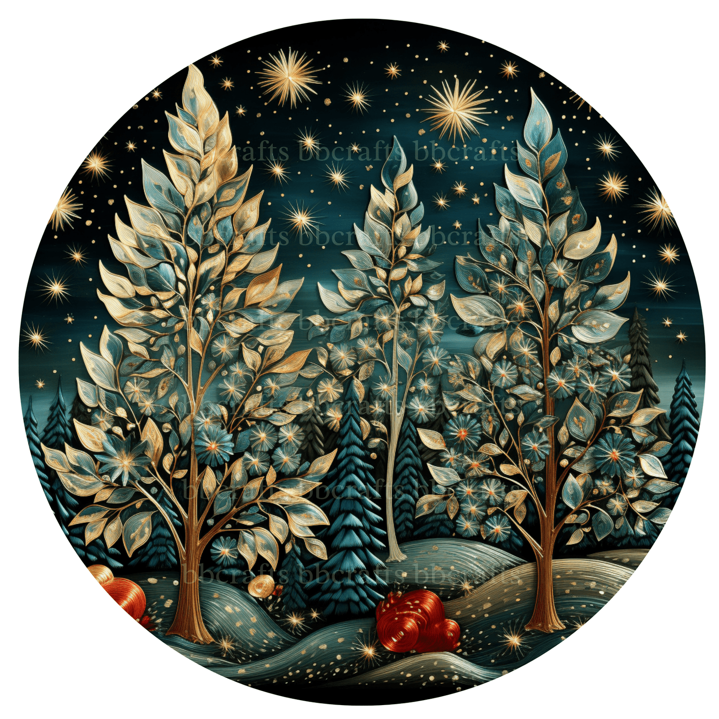 Christmas Trees Metal / Vinyl Sign - Made in USA