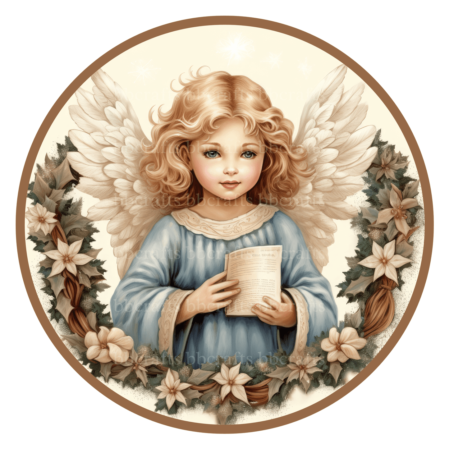 Christmas Baby Angel Metal / Vinyl Sign - Made in USA