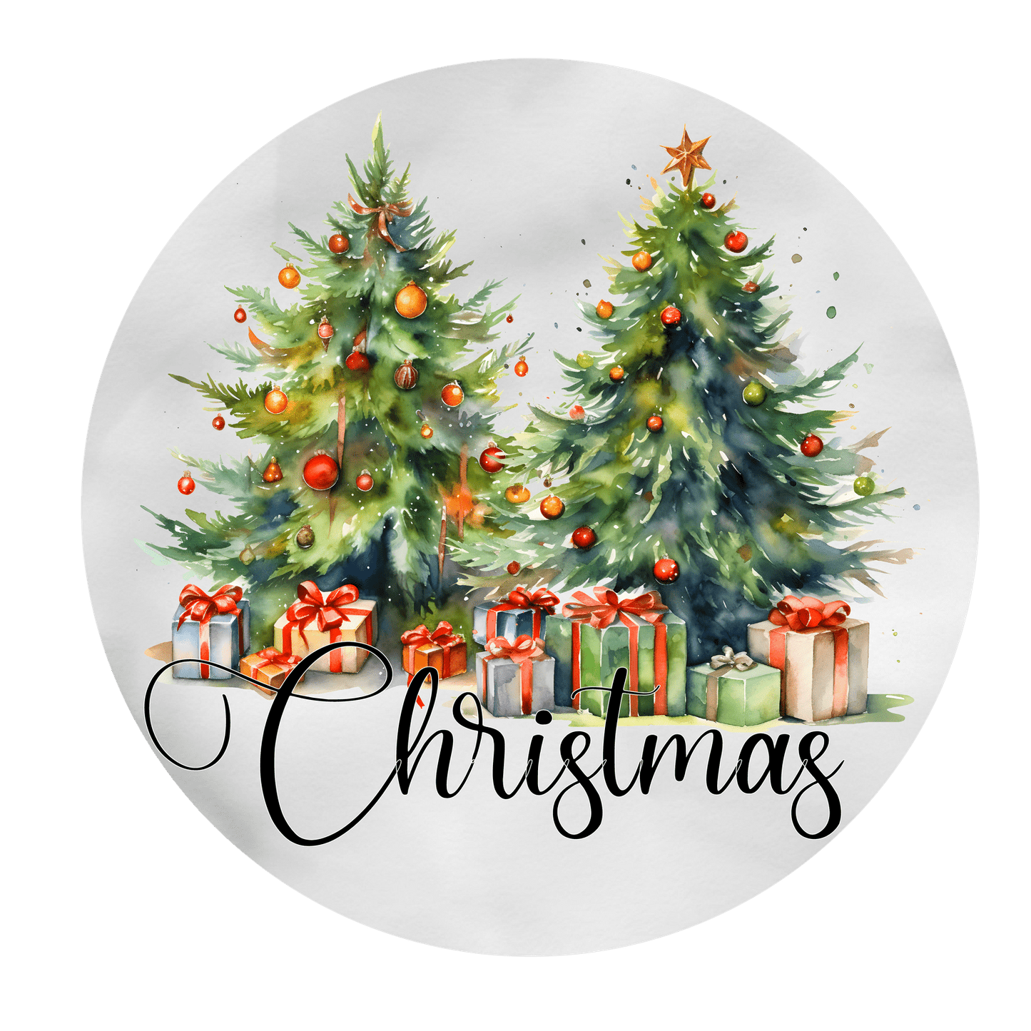 Christmas Christmas Trees with Gift Boxes Metal / Vinyl Sign - Made in USA