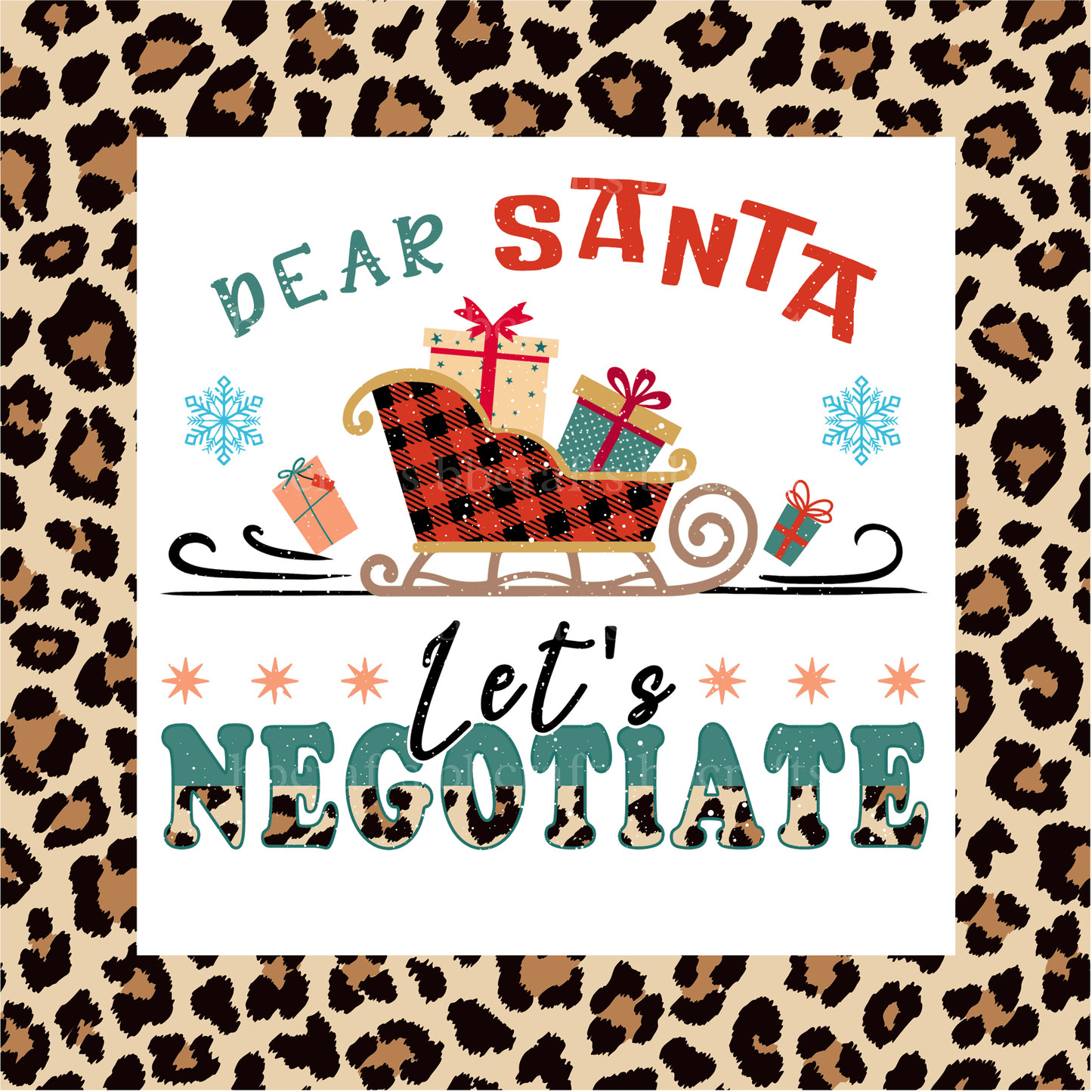 Christmas Dear Santa Lets Negotiate Metal Sign - Made in USA