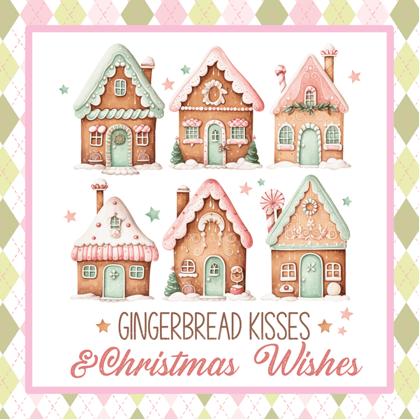 Christmas Metal Sign: GINGERBREAD KISSES - Made In USA BBCrafts.com