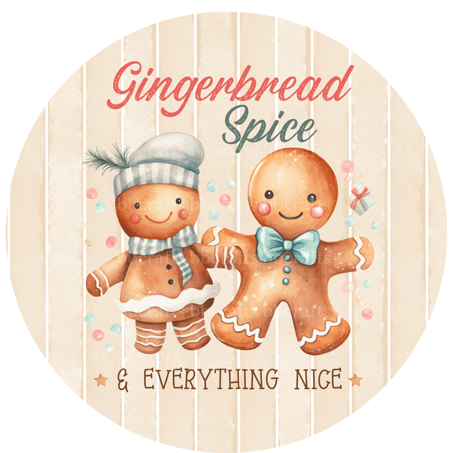 Christmas Gingerbread Spice Metal / Vinyl Sign - Made in USA