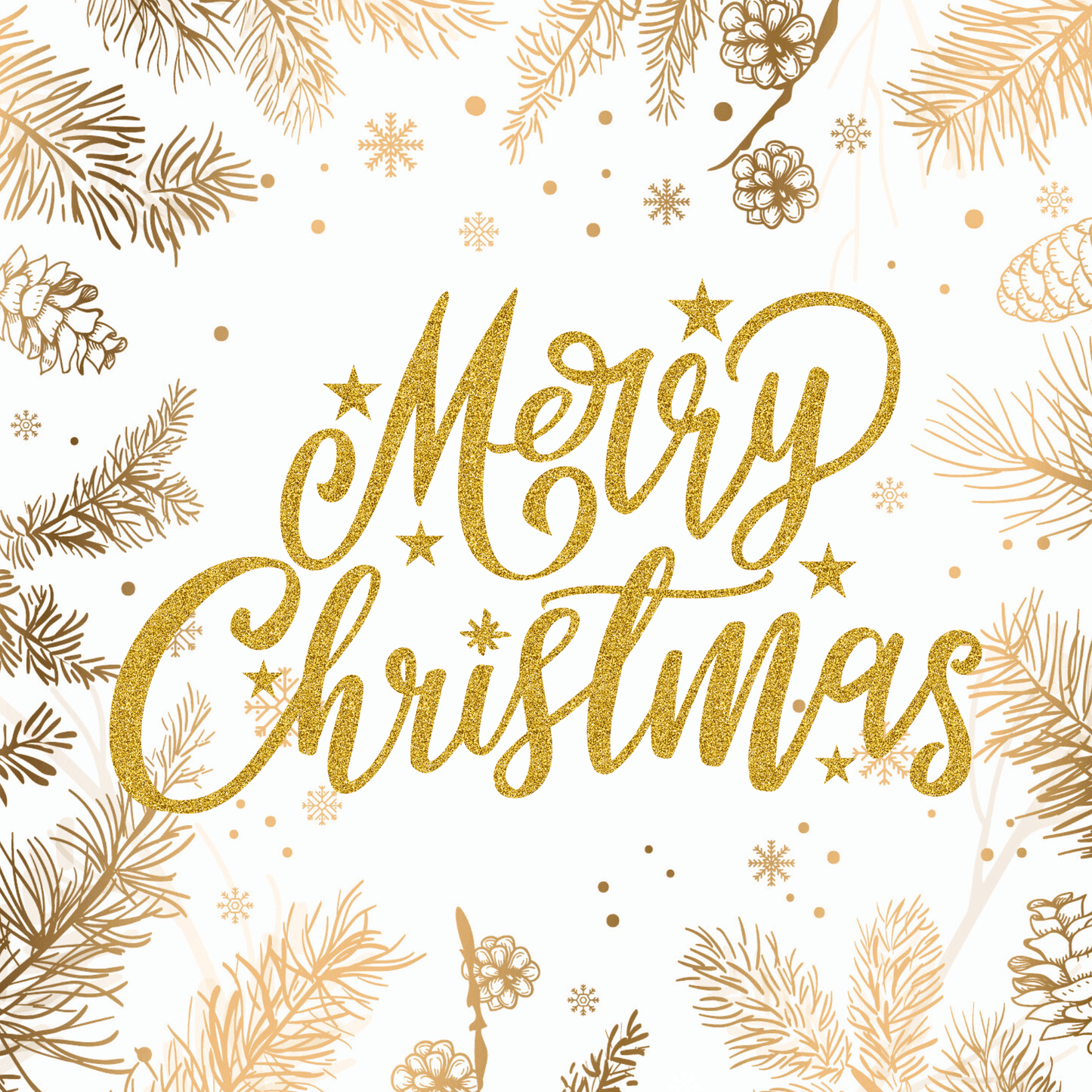 Christmas Glitter Merry Christmas Metal Sign - Made in USA