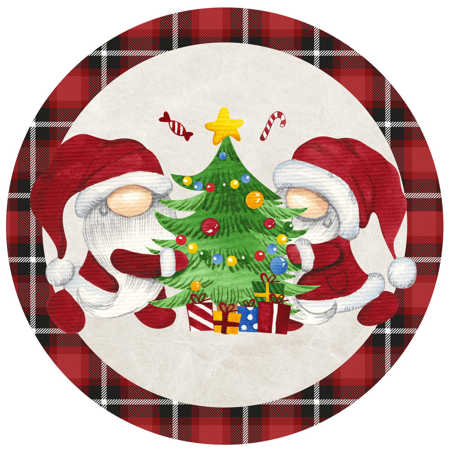 Christmas Gnome Metal / Vinyl Sign - Made in USA