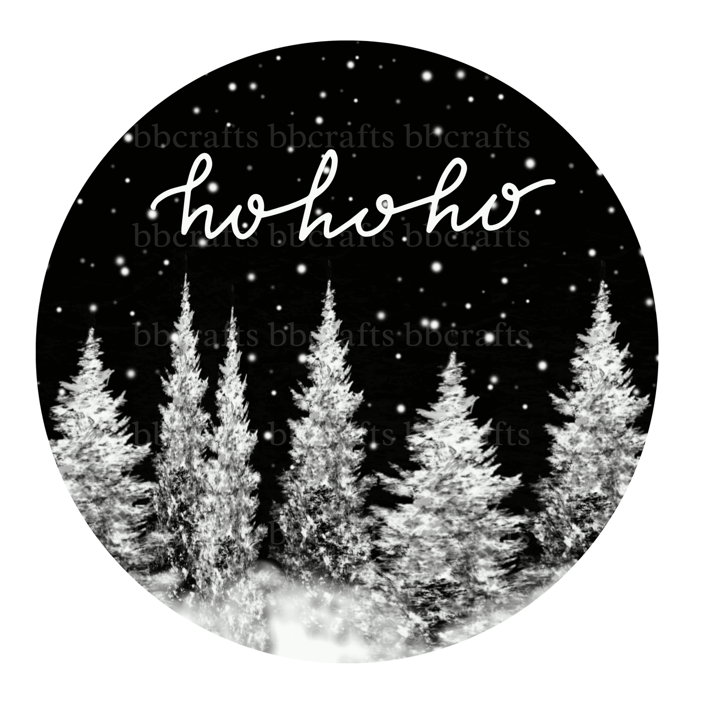 Christmas Tree Ho Ho Ho! Metal / Vinyl Sign - Made in USA