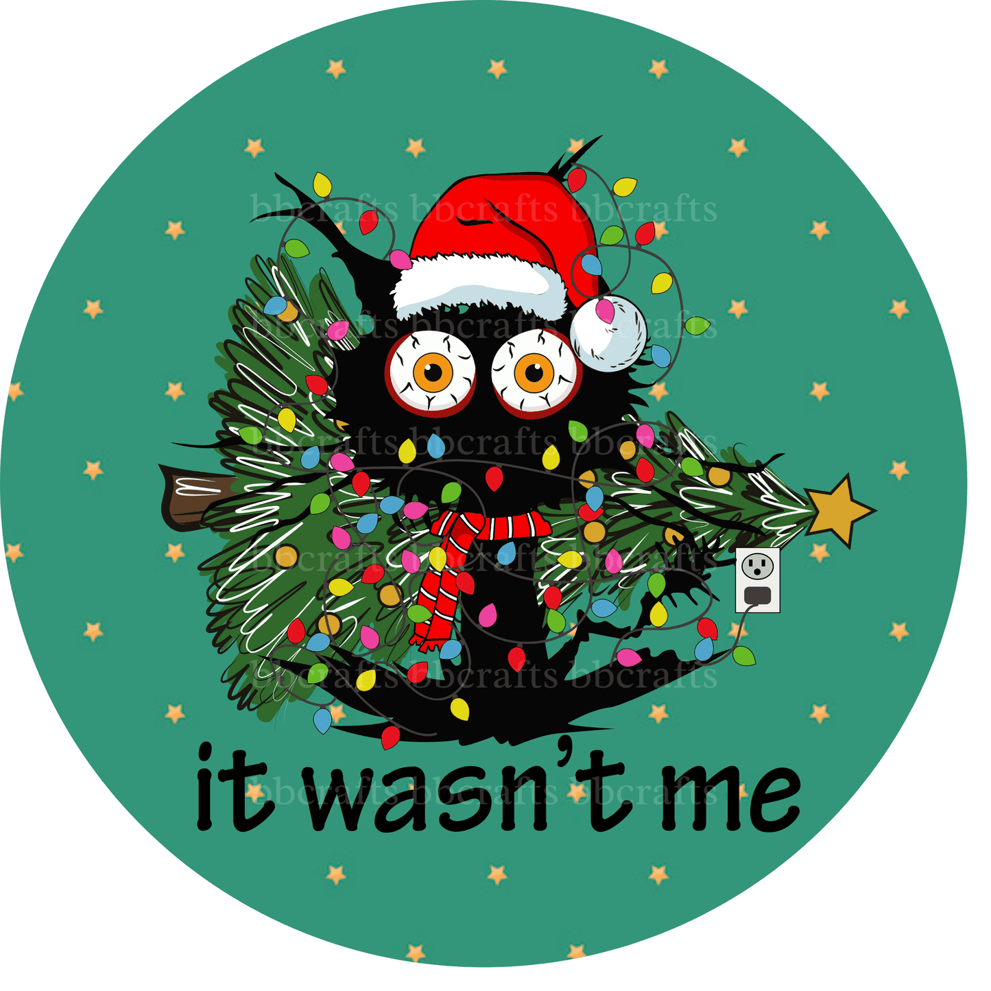 Christmas It Wasn't Me Metal / Vinyl Sign - Made in USA