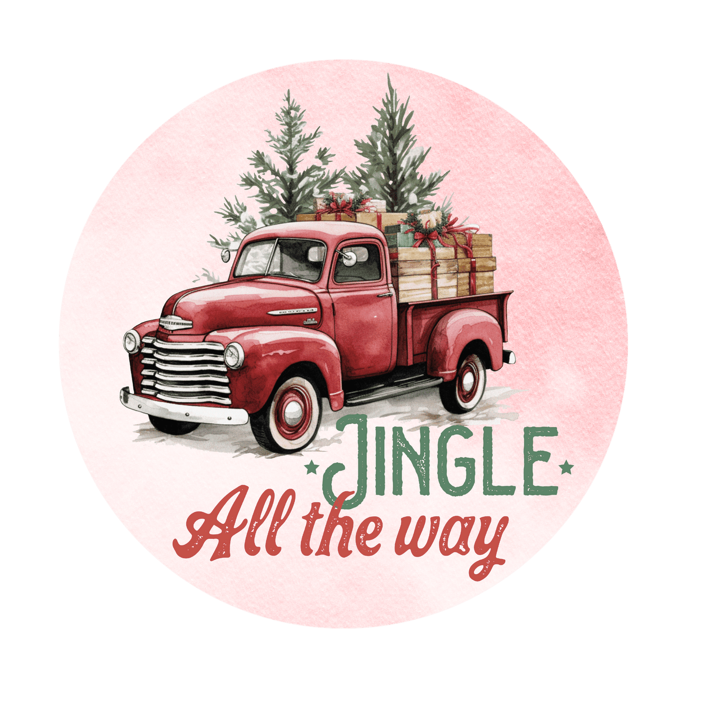Christmas Jingle All The Way Metal / Vinyl Sign - Made in USA