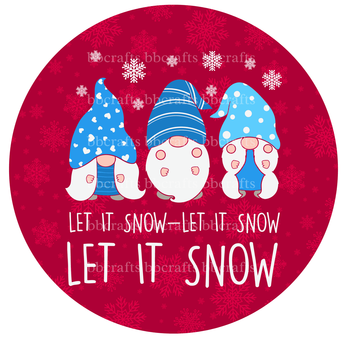 Let It Snow Gnome Metal / Vinyl Sign - Made in USA