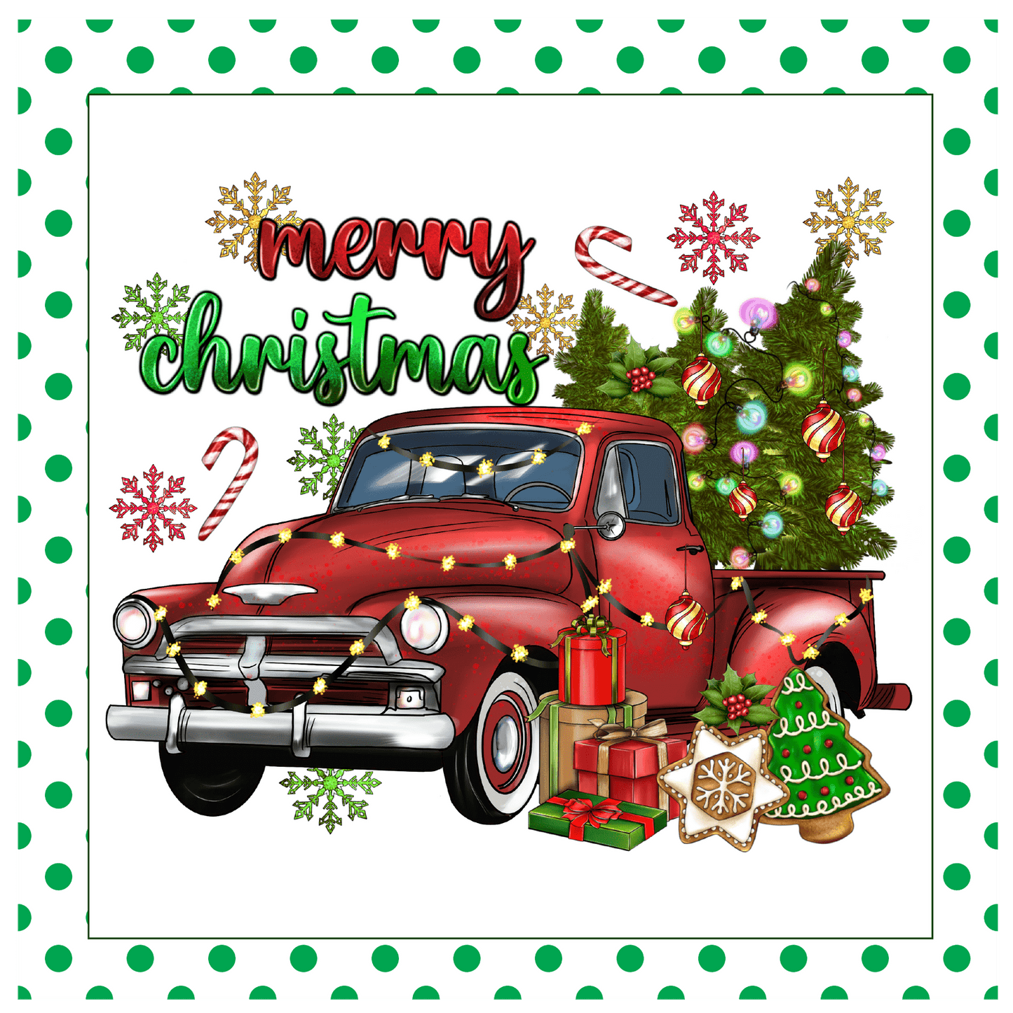 Christmas Merry Christmas Car Metal Sign - Made in USA