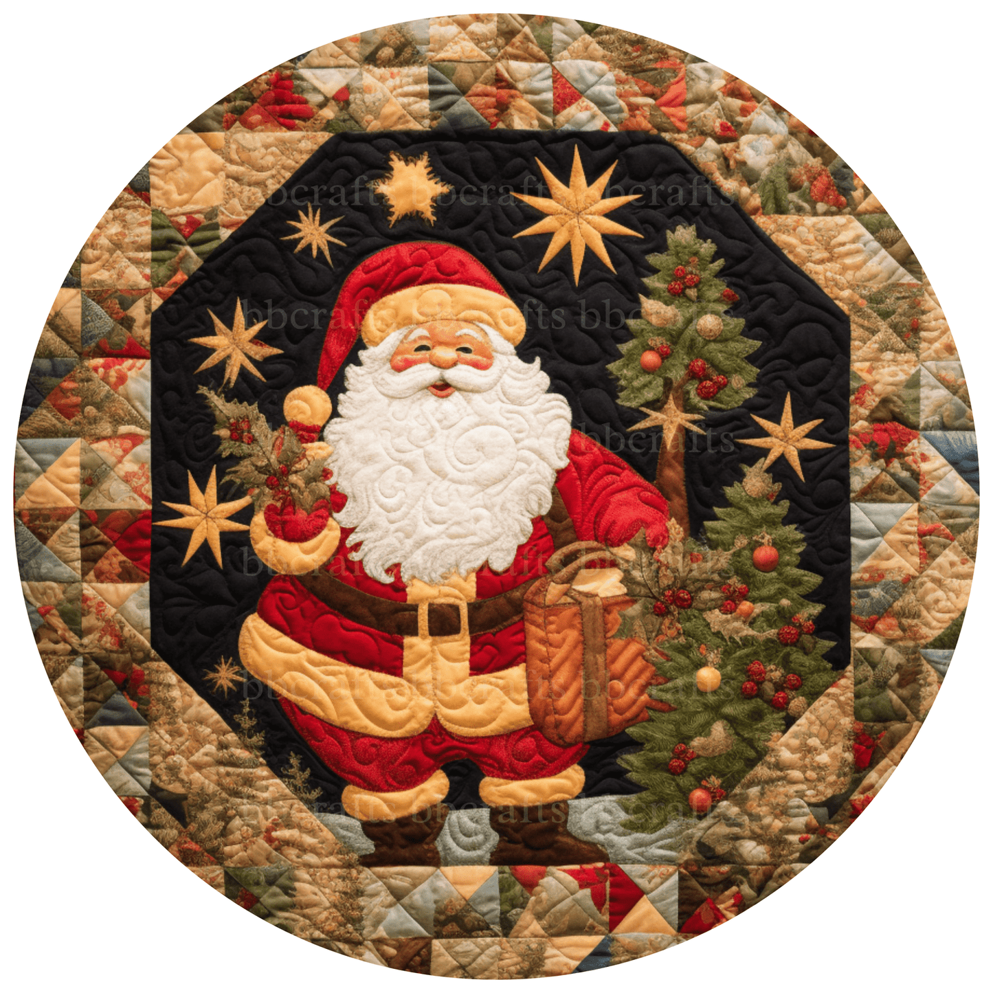 Christmas Santa Claus Metal / Vinyl Sign - Made in USA