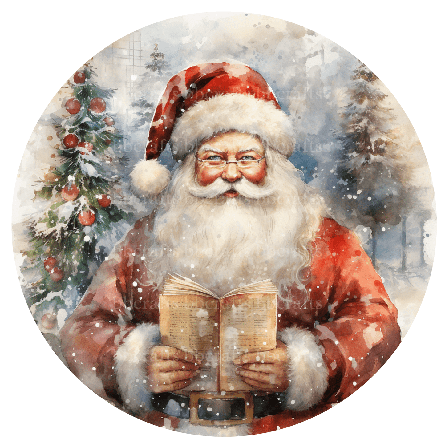 Christmas Santa Claus Metal / Vinyl Sign - Made in USA