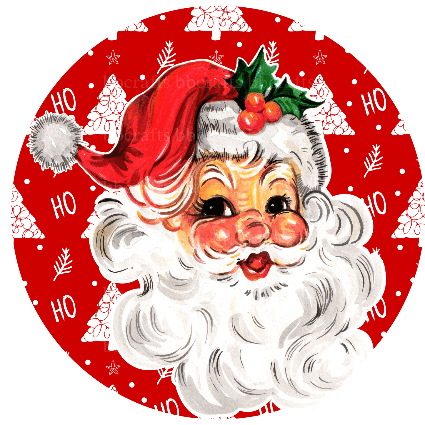 Christmas Santa Claus Metal / Vinyl Sign - Made in USA