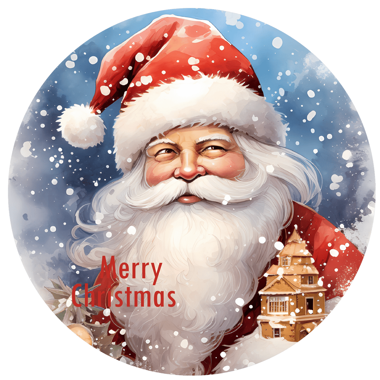 Christmas Santa Merry Christmas Metal / Vinyl Sign - Made in USA