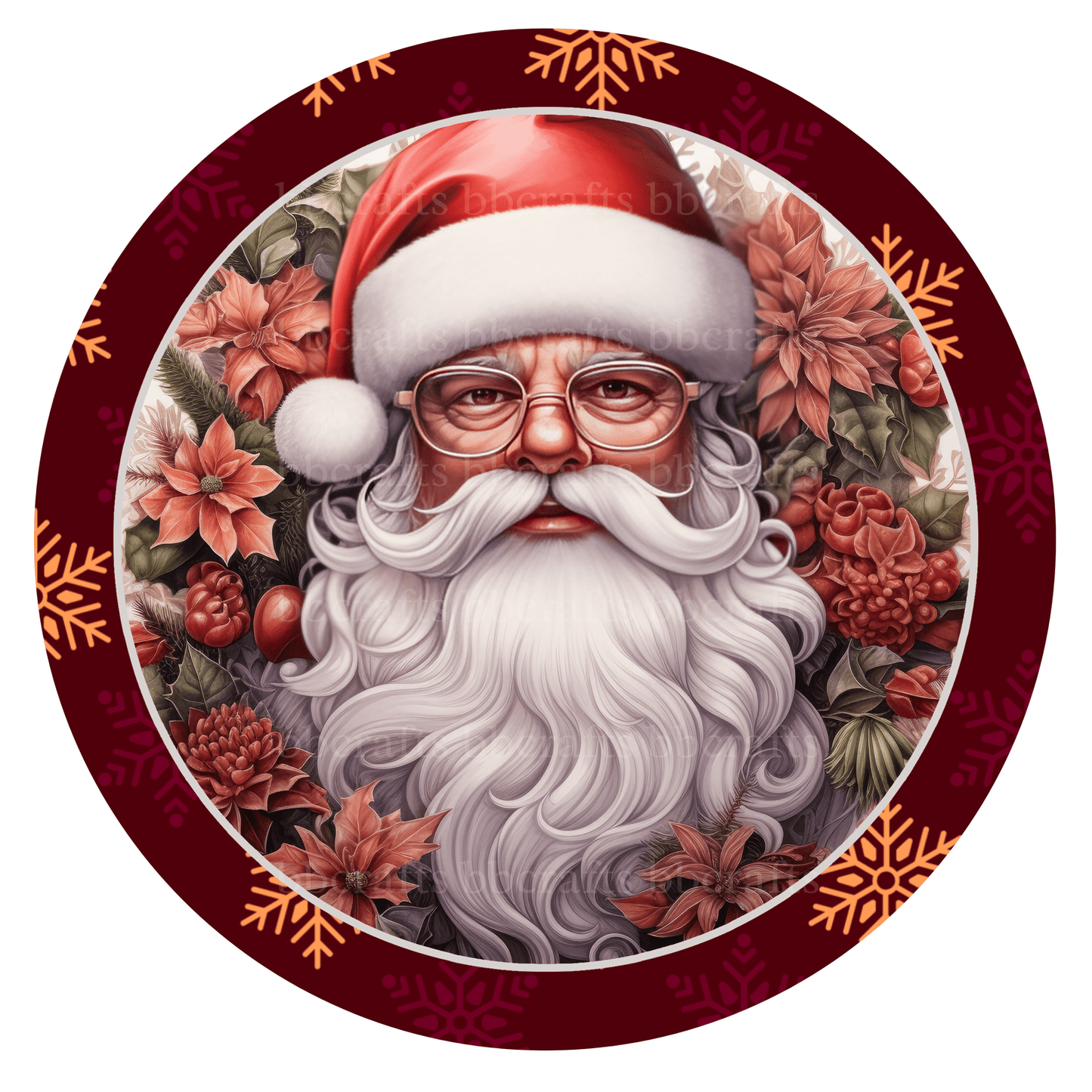 Christmas Santa Claus Metal / Vinyl Sign - Made in USA