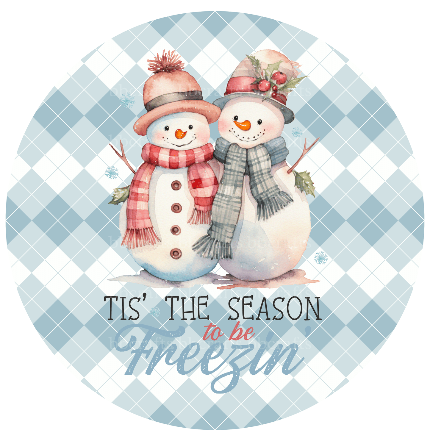 Christmas Snowman Winter Season Metal / Vinyl Sign - Made in USA