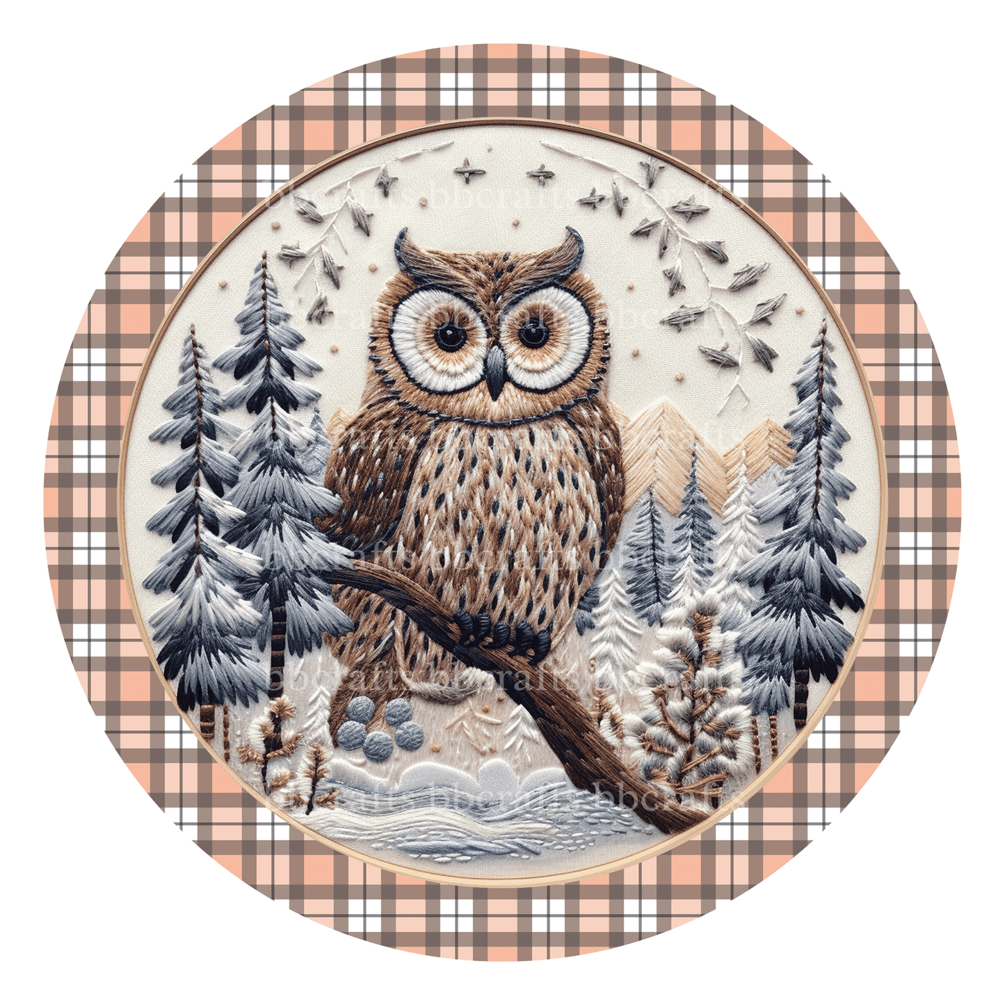 Christmas Owl Metal / Vinyl Sign - Made in USA