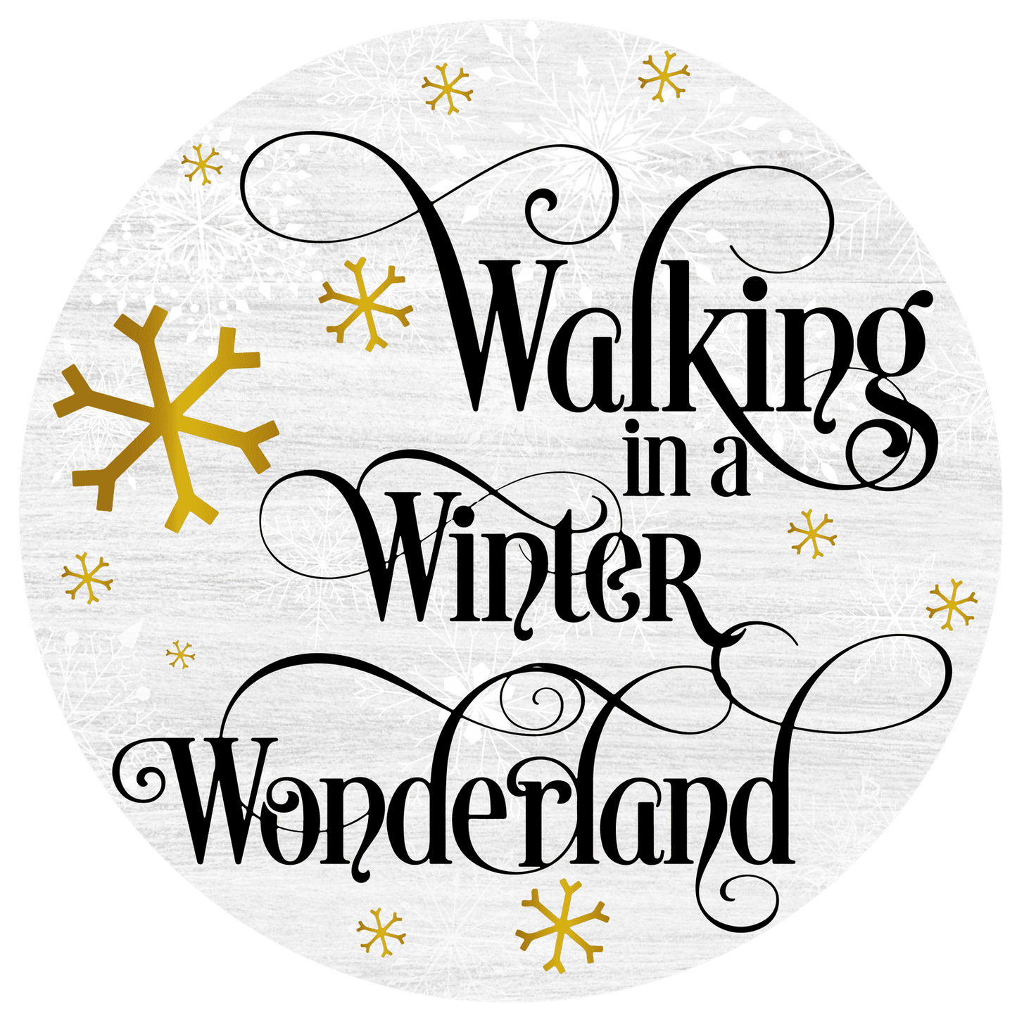 Christmas Walking in a Winter Wonderland Metal / Vinyl Sign - Made in USA