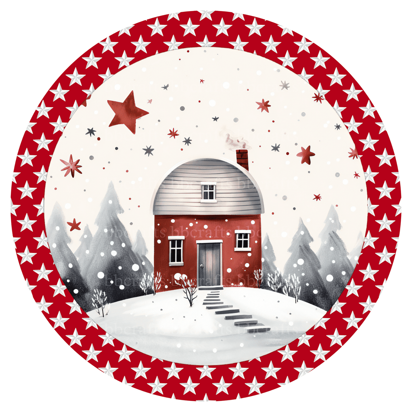 Christmas Winter House Metal / Vinyl Sign - Made in USA