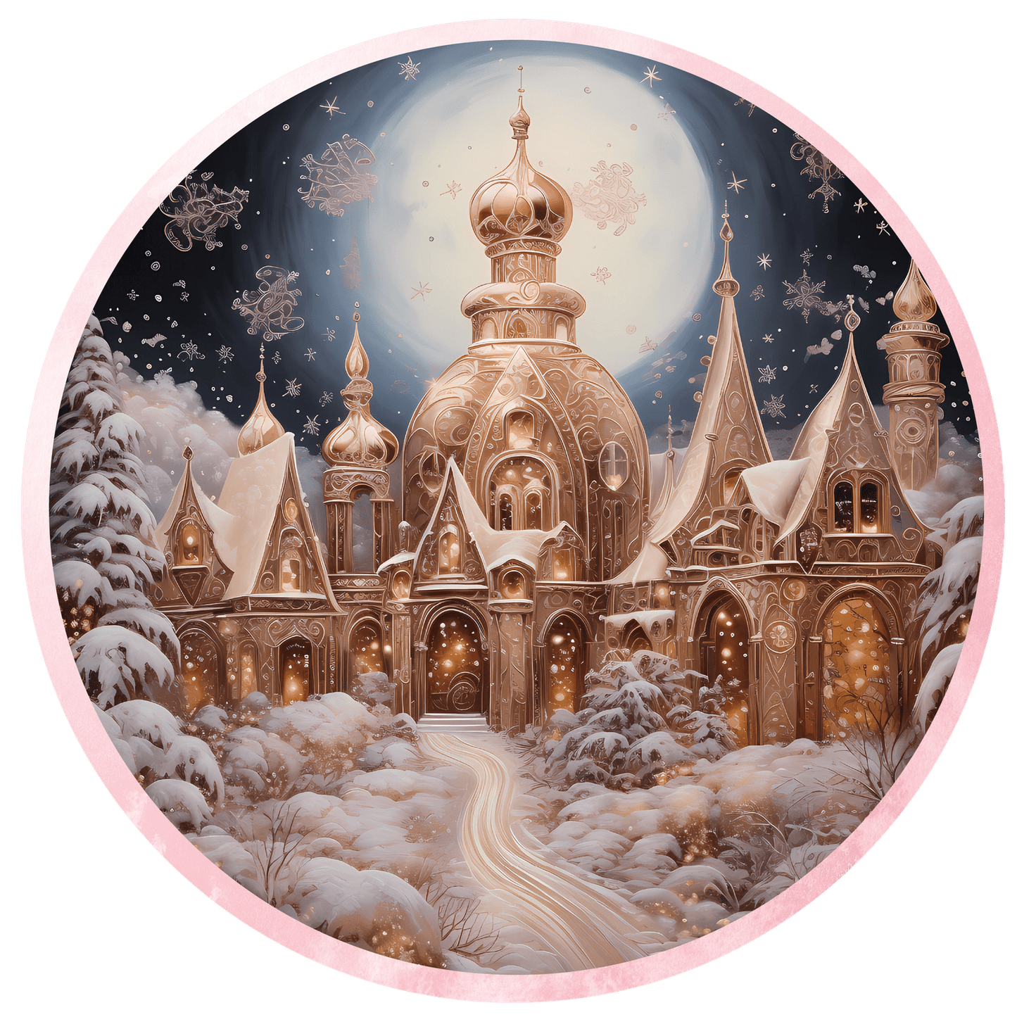 Christmas Winter Snow Palace Metal / Vinyl Sign - Made in USA