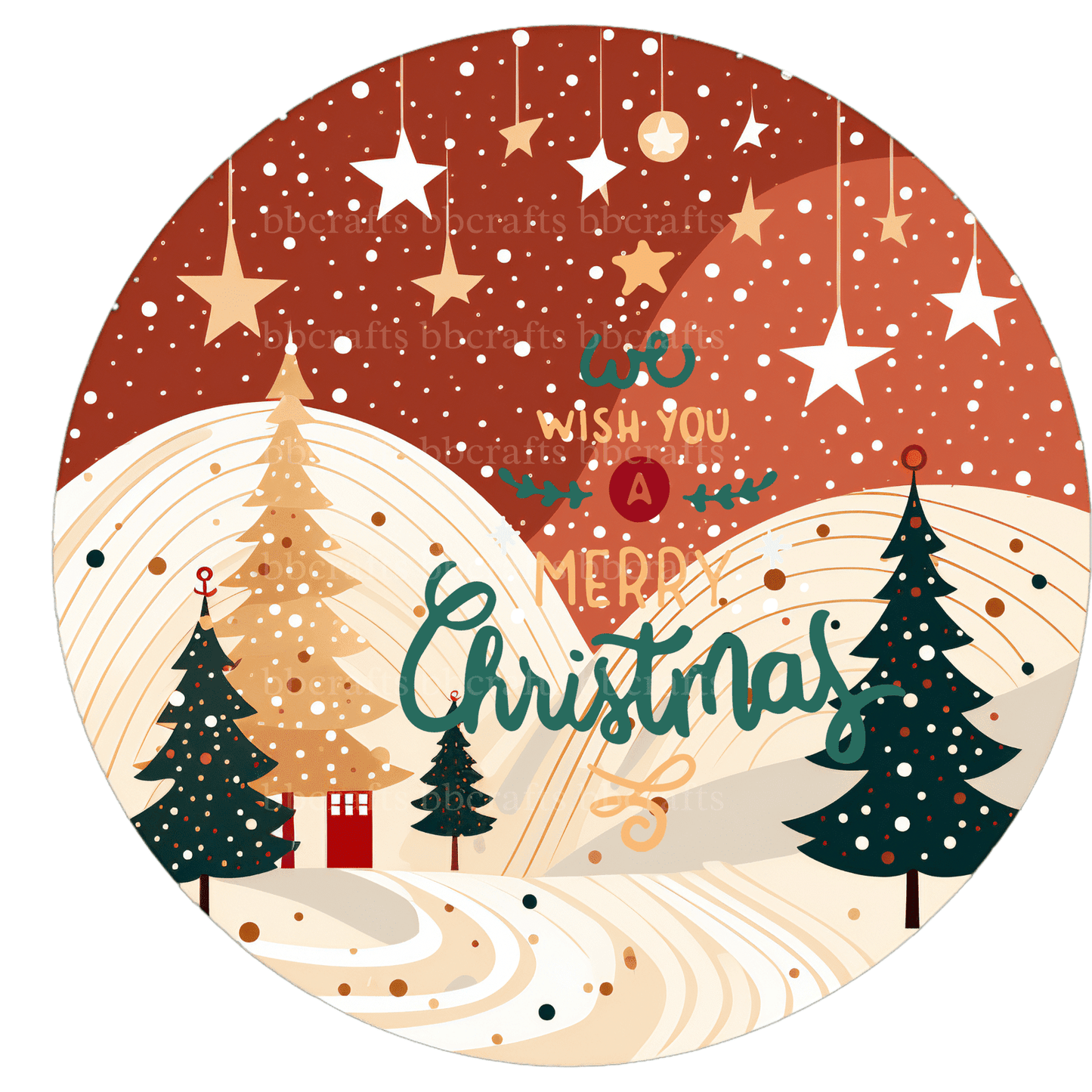 Christmas Wish You a Merry Christmas Metal / Vinyl Sign - Made in USA