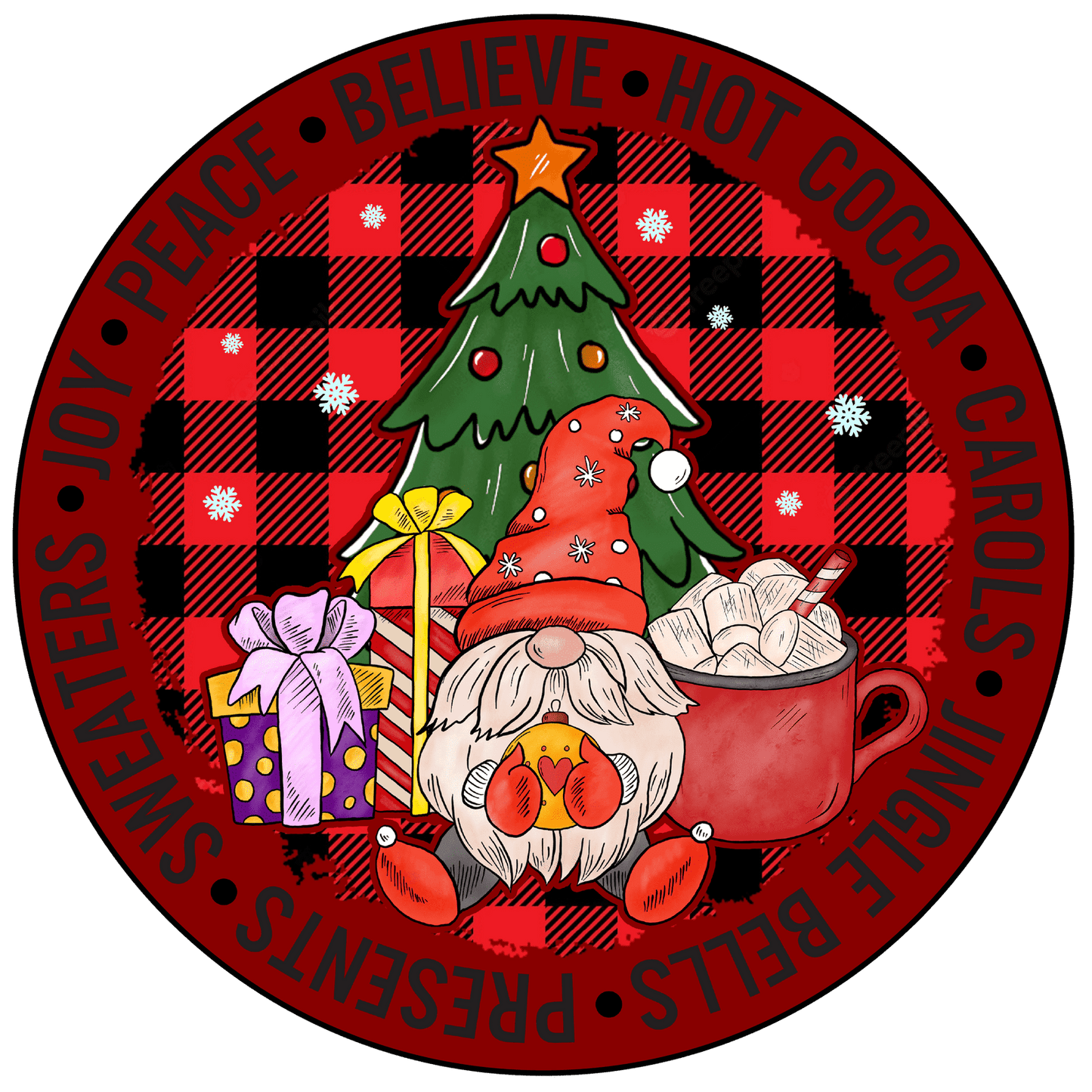 Christmas Xmas & Elf Metal / Vinyl Sign - Made in USA