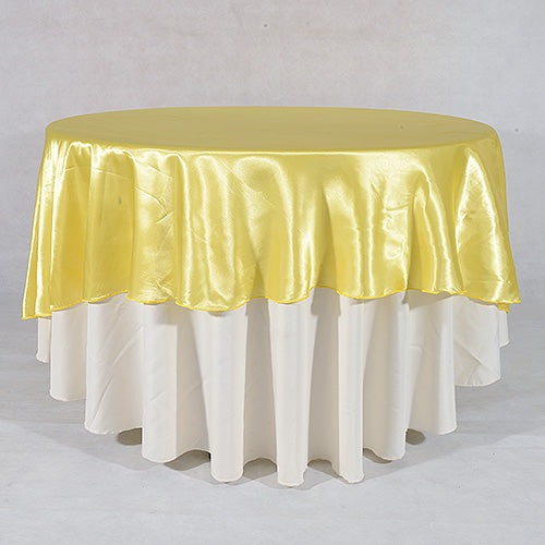 Daffodil - 90 Inch Satin Round Tablecloths BBCrafts.com