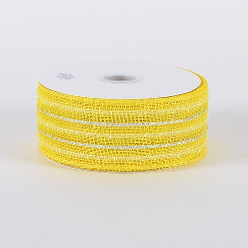 Daffodil - Laser Metallic Mesh Ribbon - ( 4 Inch x 25 Yards ) BBCrafts.com