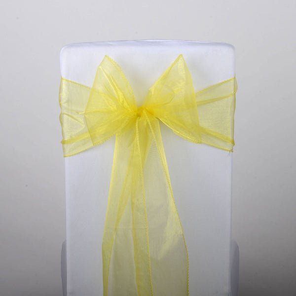 Daffodil - Organza Chair Sash - ( Pack of 10 Piece - 8 inches x 108 inches ) BBCrafts.com