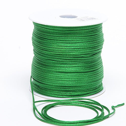 Emerald - 3mm Satin Rat Tail Cord - ( 3mm x 100 Yards ) BBCrafts.com